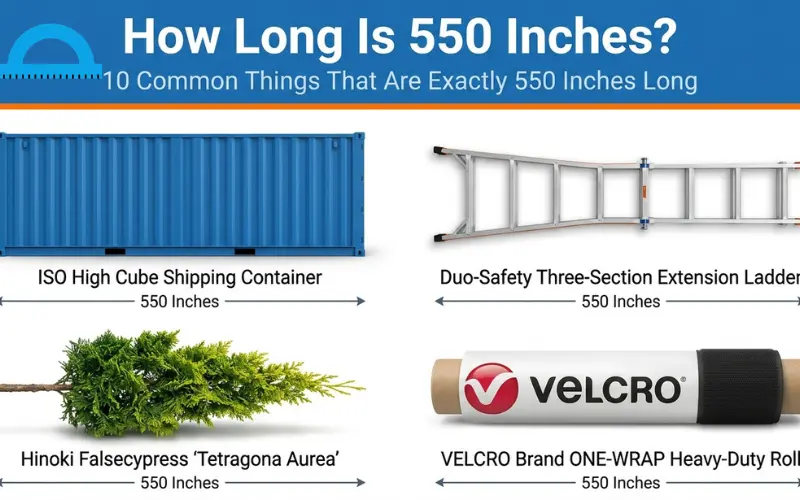 How Long Is 550 Inches